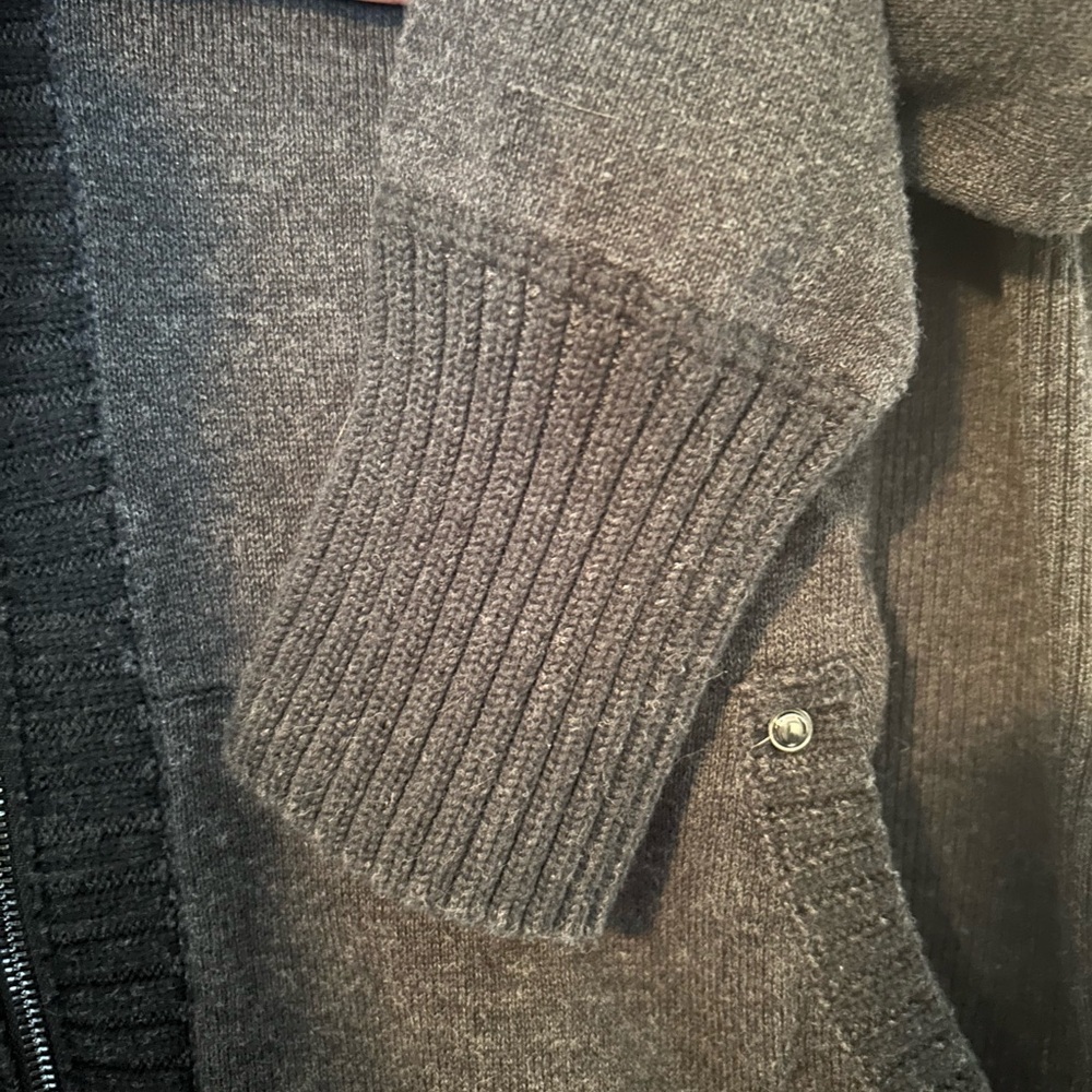 Cache Black Ribbed Collar Jacket XL - Picture 7 of 14